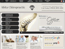 Tablet Screenshot of abitachiropractic.com